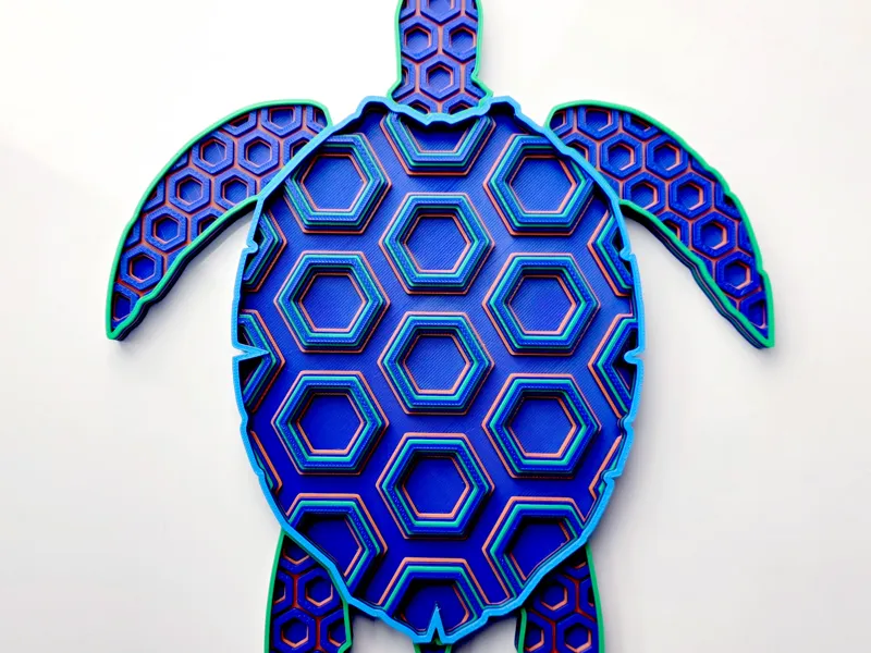 Sea Turtle Dimensional Mosaic