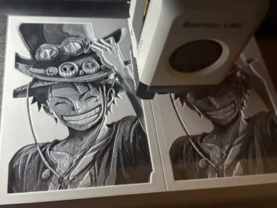 The Big 3_Luffy Ace & Sabo_HueForge_67x100mm