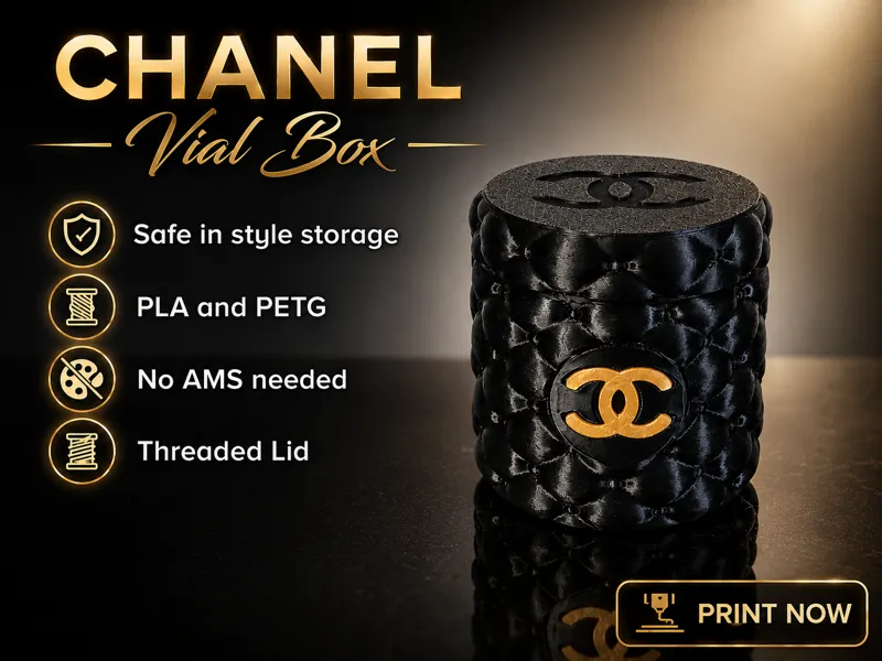 Chanel Vial Storage Box Container Peptide Bottles