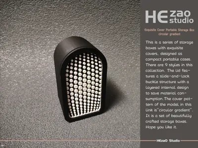 Exquisite Cover Compact Multi-Use Case Round Gradient Texture