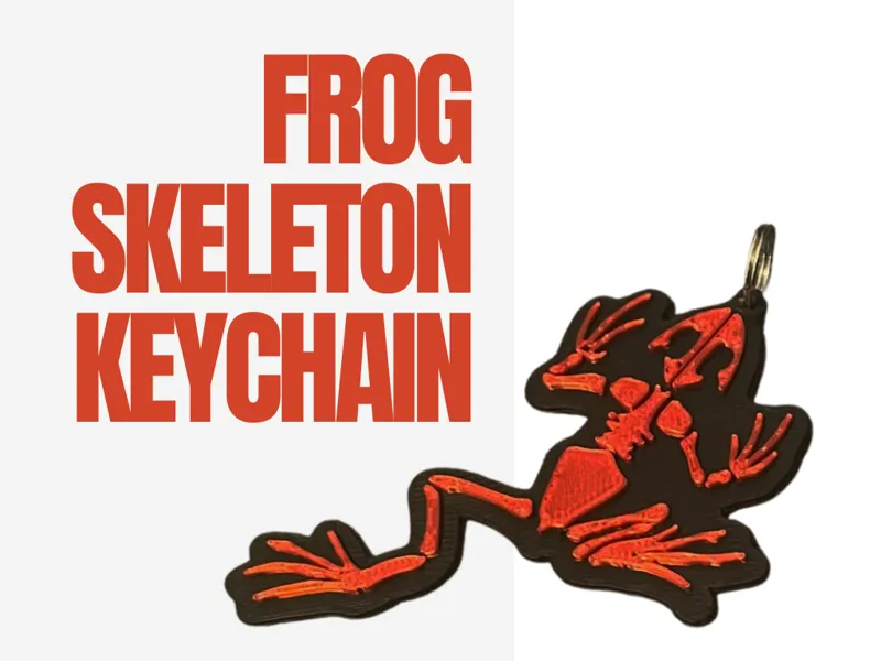 Frog Skeleton Keychain