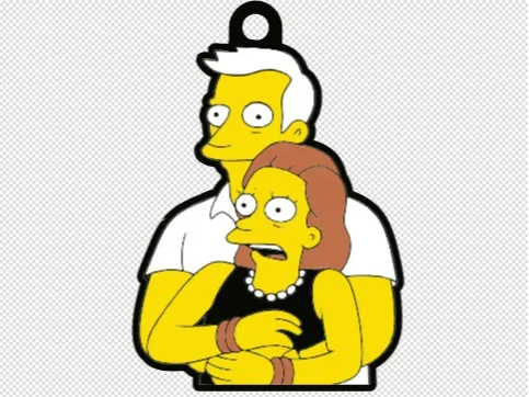 Coldplay Keychain Simpson