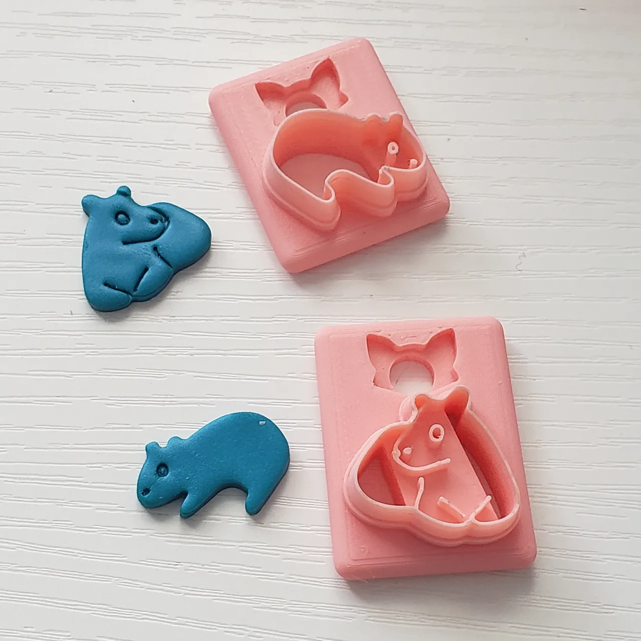 Capybara / Guinea Pig Polymer Clay Earring Cutters view 3