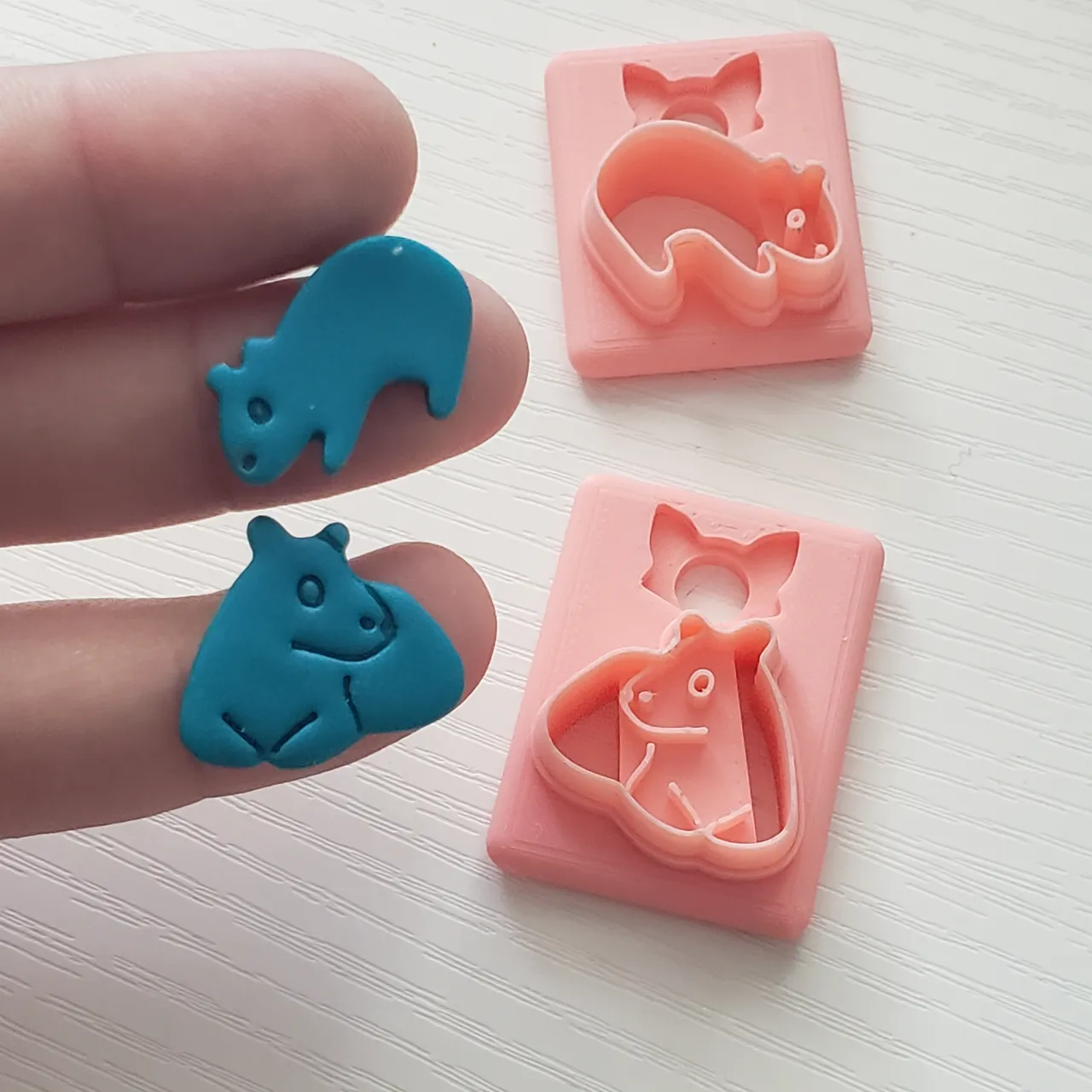 Capybara / Guinea Pig Polymer Clay Earring Cutters view 4