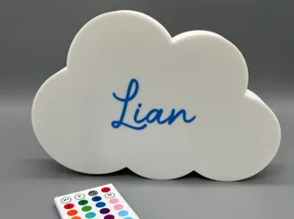 Wolken-Nachtlicht mit LED & Namen personalisierbar