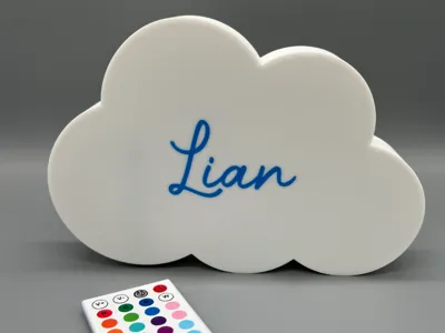 Cloud Night Light with LED & Personalized Name