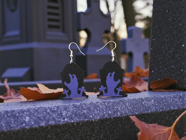 Tombstone resurrection earrings