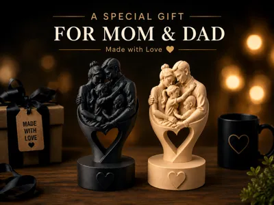 A Special Gift for Mom and Father Daughter - Son