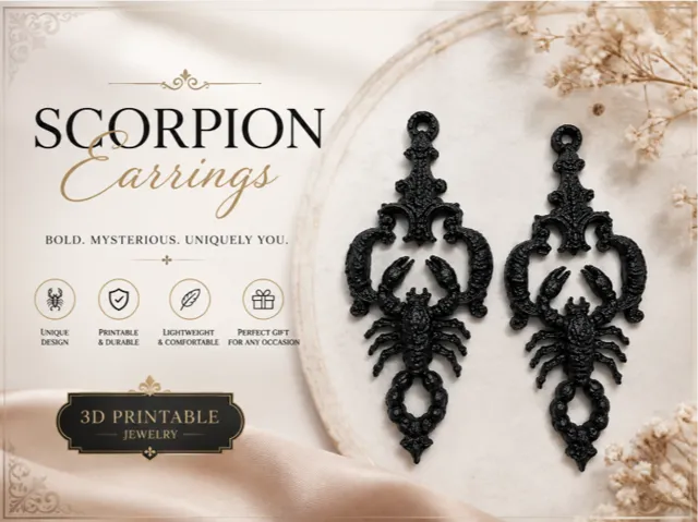 Ornate Scorpion Earrings – Gothic Jewelry