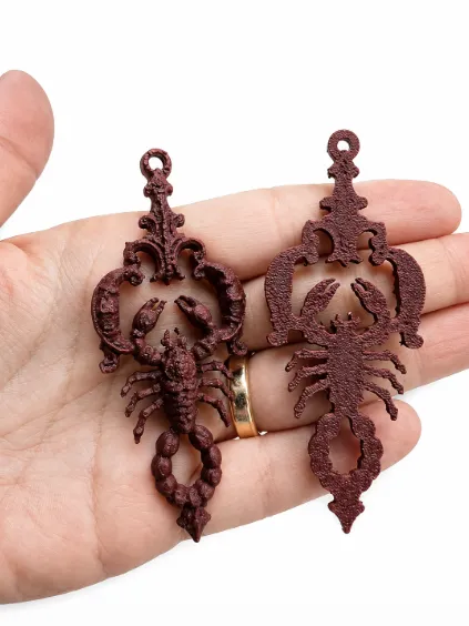 Ornate Scorpion Earrings – Gothic Jewelry view 3