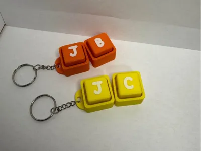 Articulated Keycaps Clicker Keychain