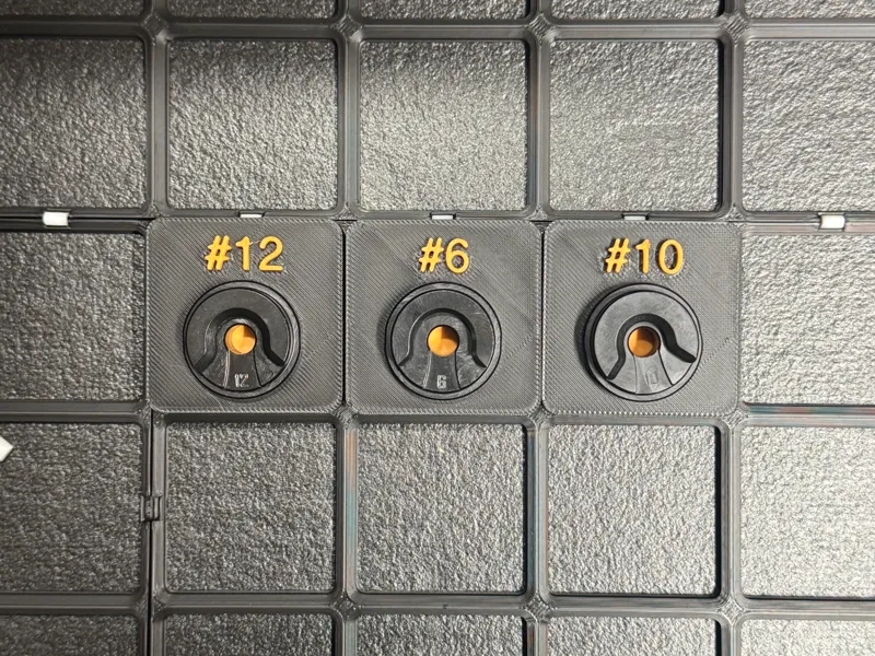 SAC Nexus Press Shell Holder Gridfinity Bin