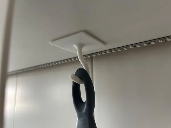 Hook, hanging mount, for dishwashing brush