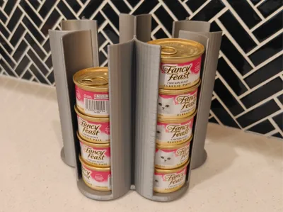 Wet Cat Food Can Holder Lazy Susan 3oz, 5oz, Gems