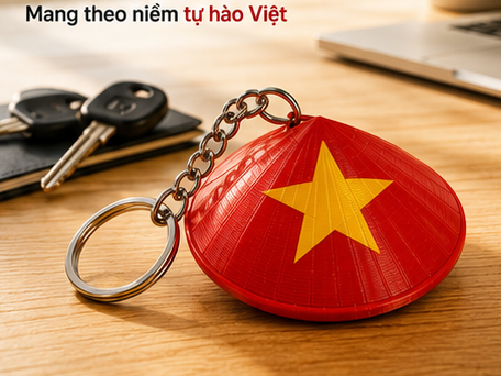 Vietnamese keychain -Móc Khóa nón lá Việt Nam - 1