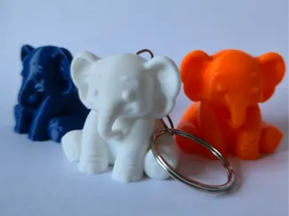 Cute Chibi Mini Elephant Keychain