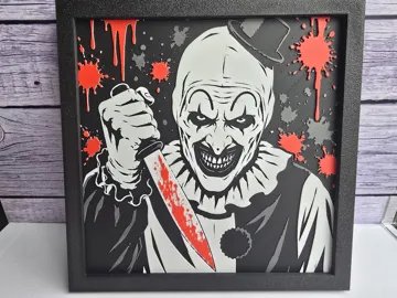 Cuadro decorativo en 3D: Art the Clown - Horror HueForge — vista de referencia 5