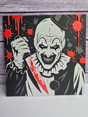 Cuadro decorativo en 3D: Art the Clown - Horror HueForge — vista de referencia 2