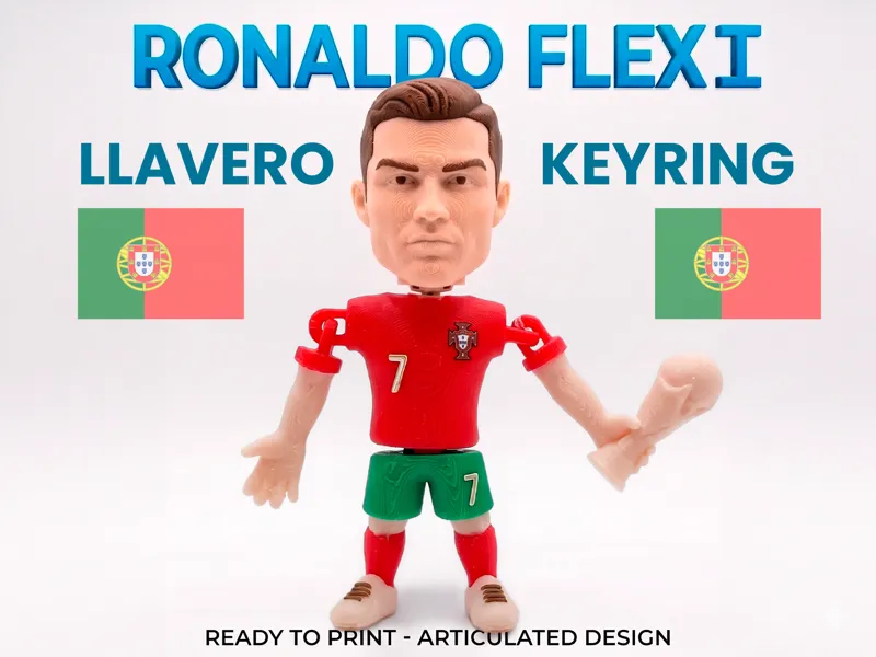 CRISTIANO RONALDO CR7 KEYRING LLAVERO PORTUGAL SIU