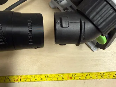 FESTOOL track saw dust port to 1-7/8 shop vac head