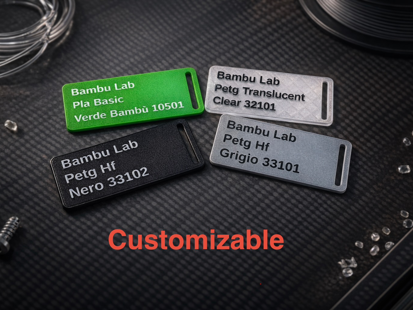 Campione Filamenti personalizzabili