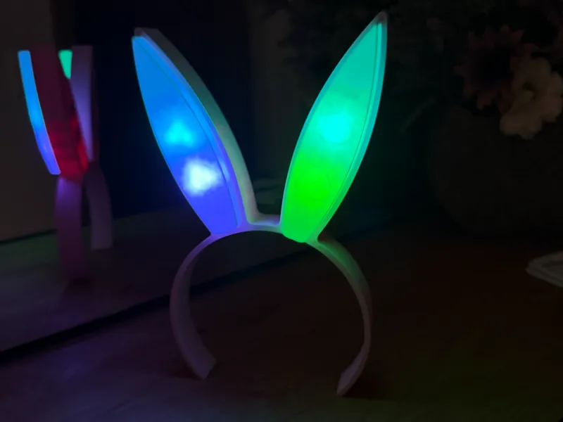 Glowing Bunny Ears for LED Lights | Easter Decor