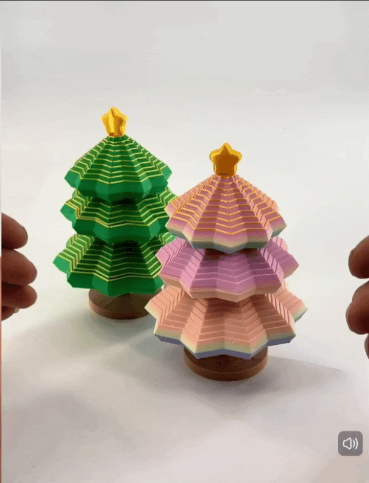 Miniatura 4 do modelo 3D 圣诞树 - 解压萝卜塔（9角）