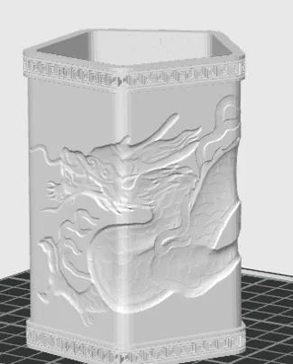 龙笔筒pen container