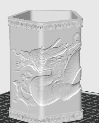 龙笔筒pen container