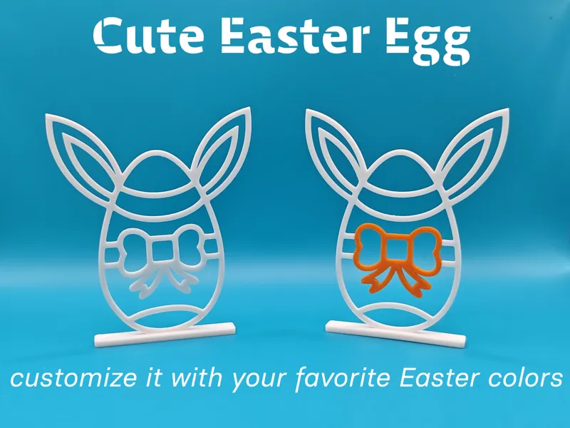 Customizable Egg Buddy with Bow 