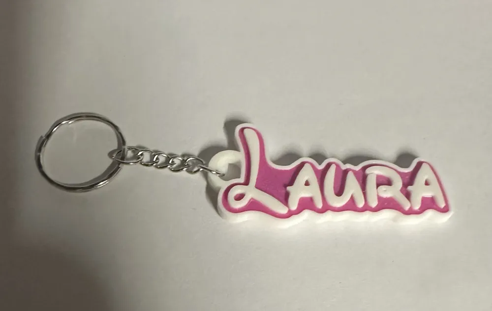 Name keychain Laura - Free 3D Print Model - MakerWorld