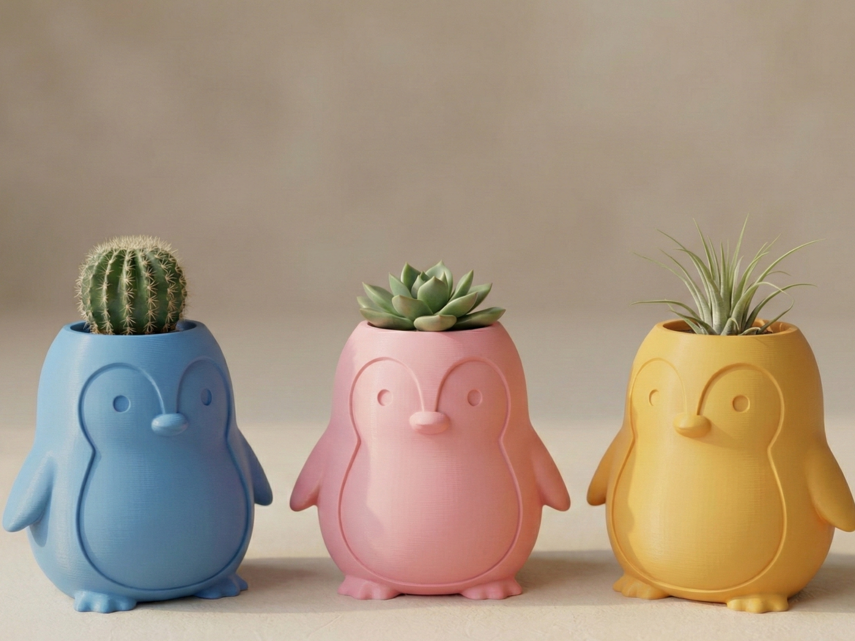 "Sir Waddleton" - Cute Penguin Planter 