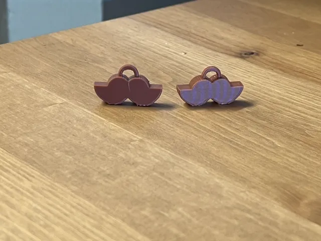 moustache earrings