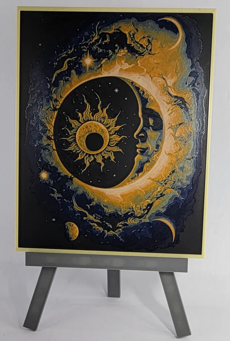 Man in the Moon with Mystic Sun (Hueforge)