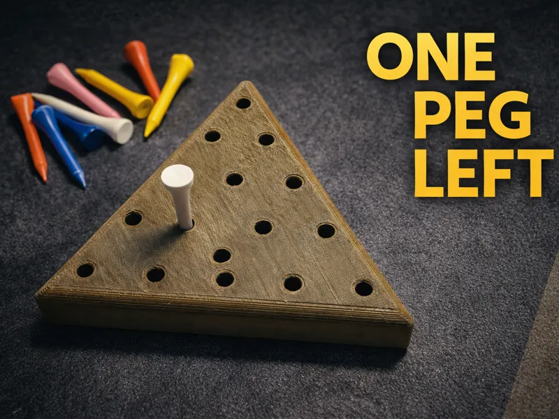 Peg Game – Classic Triangle Brain Teaser -Wood PLA