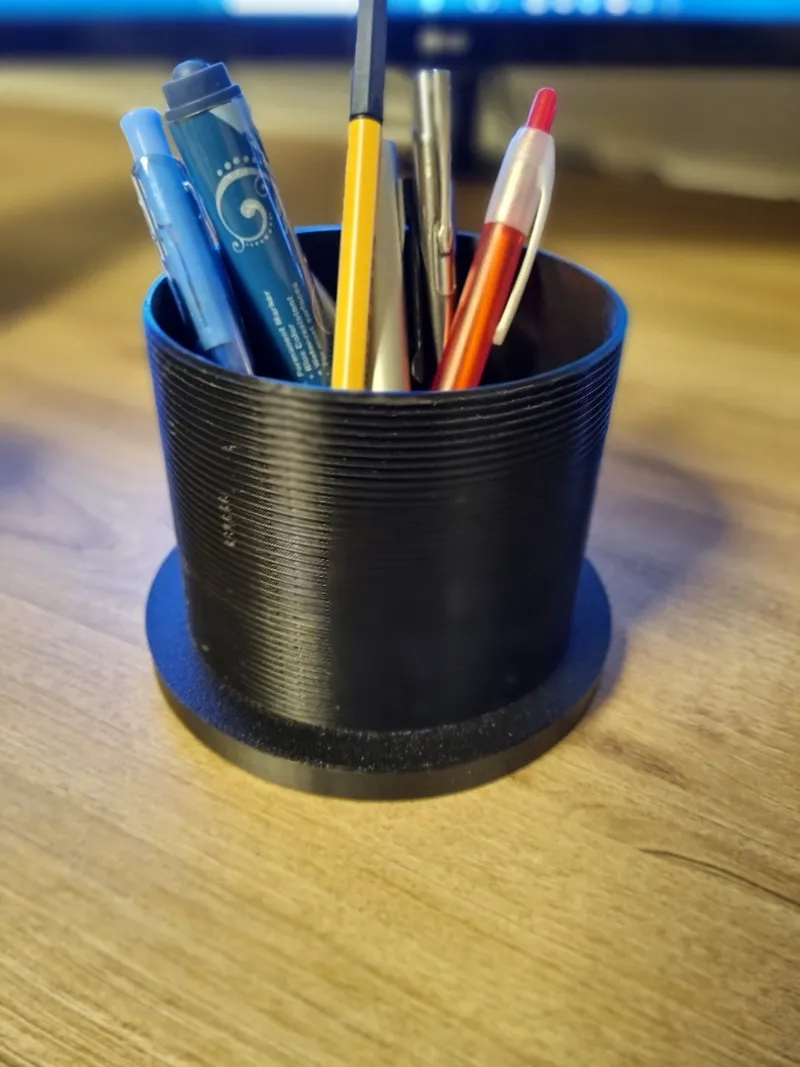 Threaded pencil holder