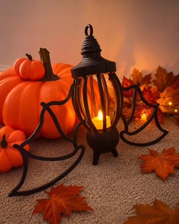 Accesorio de iluminación decorativa: Spooky Bat Lantern | LED Tealight Holder — vista de referencia 2
