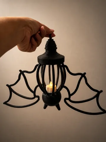 Accesorio de iluminación decorativa: Spooky Bat Lantern | LED Tealight Holder — vista de referencia 4