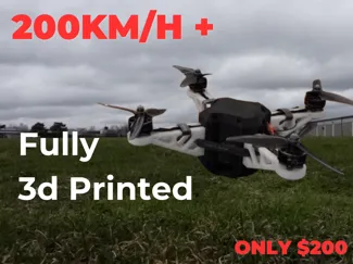 200 km/h 3d Printed Drone For Under $200 CAD