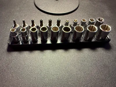 GridFinity Socket Holder 1/4 Inch Small Ratchet