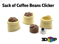 Sack of Coffee Beans Clicker Keychain - no supports