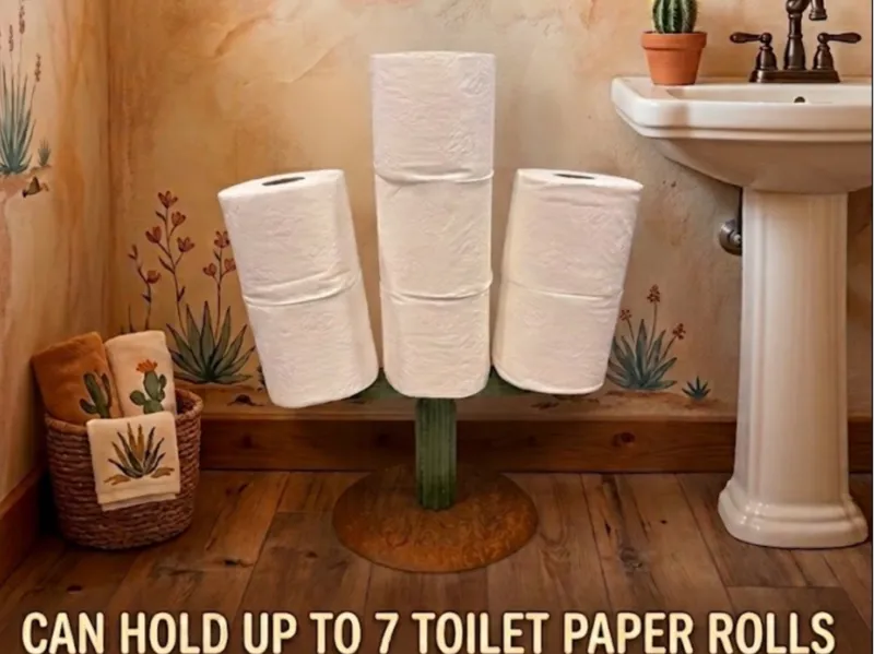 CACTUS TP TOILET PAPER HOLDER - HOLDS 7 STD. ROLLS
