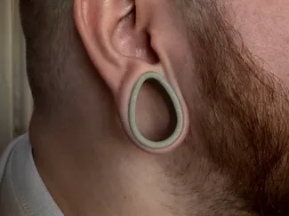 Tear Drop Tunnel Ear Gauges 10-40mm Multiple Plate