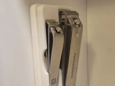 Nail clipper magnetic mount