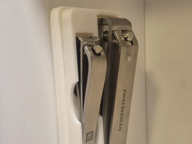 Nail clipper magnetic mount