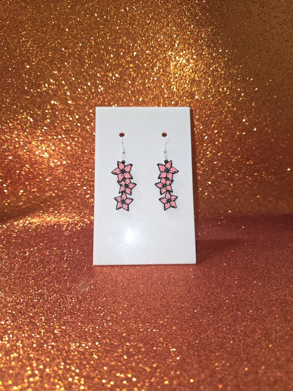 Tris of flowers earrings view 2