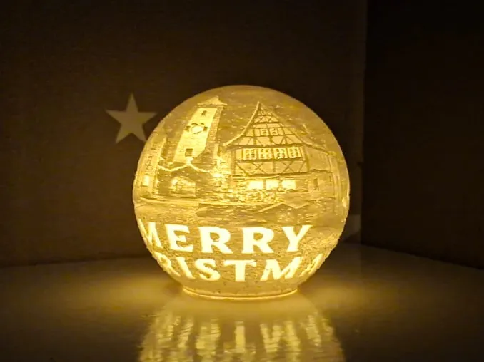 Weihnachtsmarkt Kugel Mit Merry Christmas Spruch