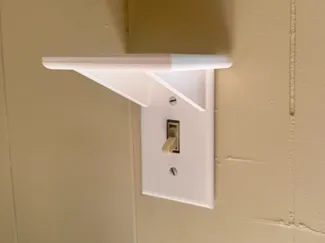 Light Switch Plate with Built-In Shelf