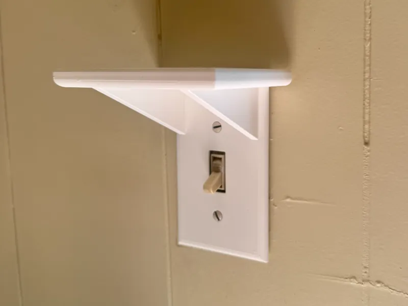 Light Switch Plate with Built-In Shelf