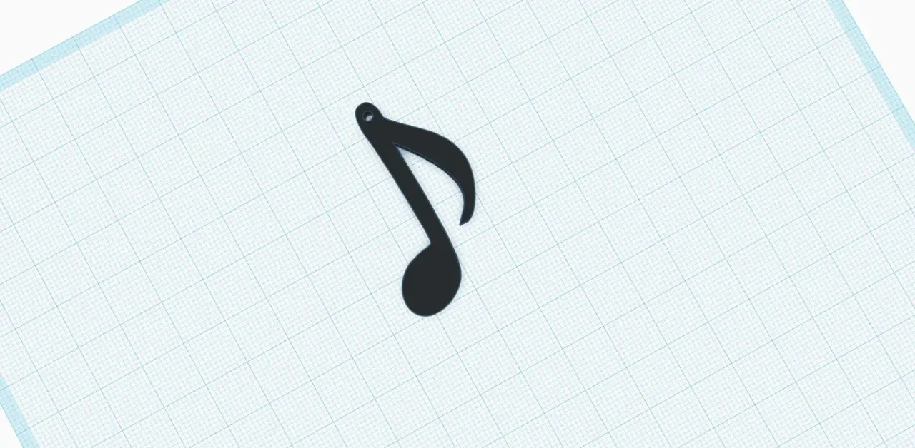 Music note earring view 2